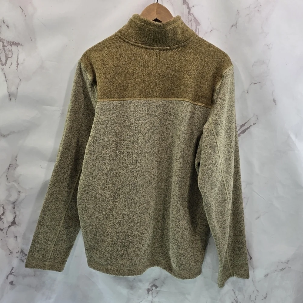 North Face Jacket Men Medium Brown Quarter Zip Pullover Gordon Lyons Sweater